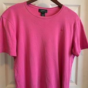 Ralph Lauren hot pink short-sleeved shirt